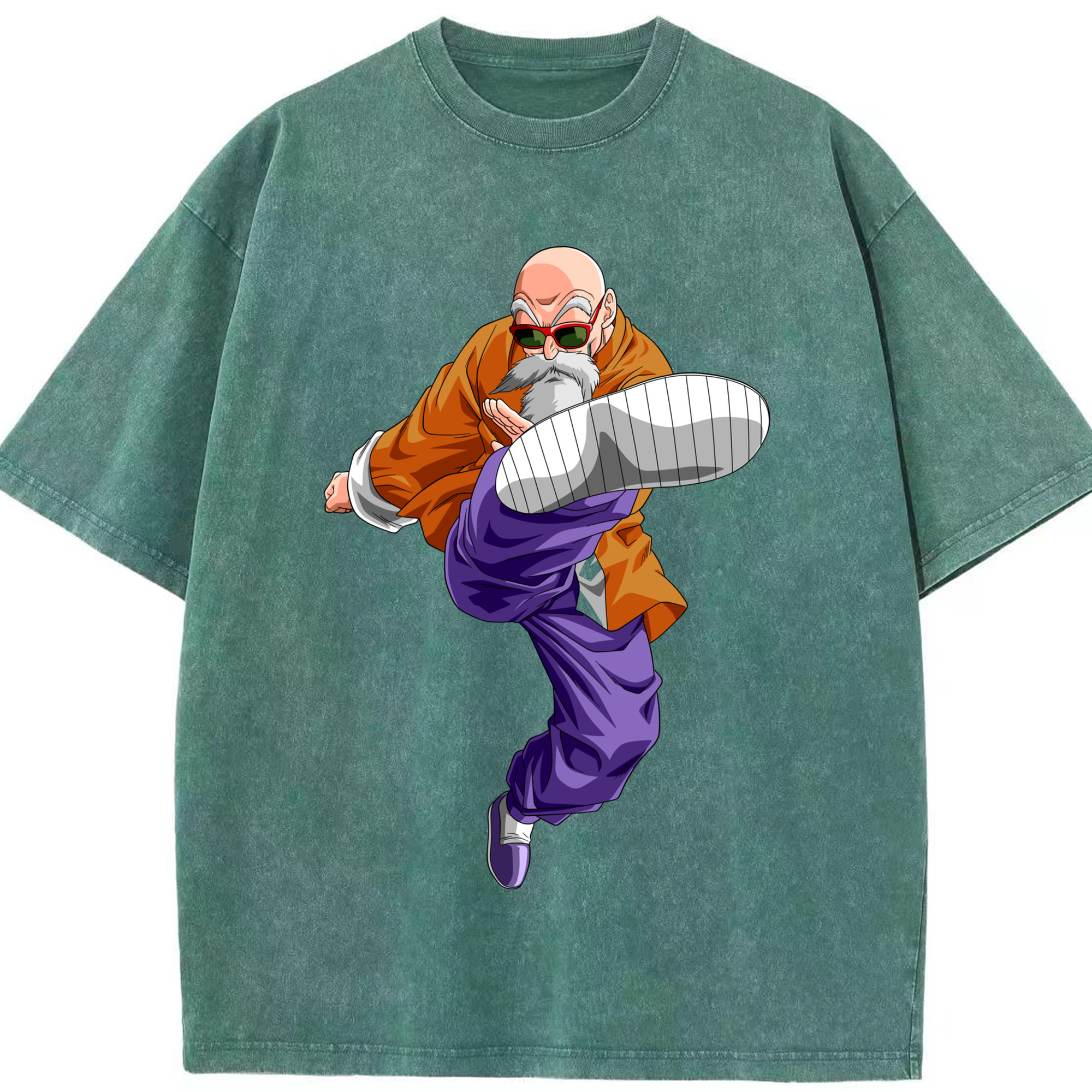 （画像用） ドラゴンボール 亀仙人（かめせんにん） DRAGON BALL Master Roshi Kame Sennin 綿100% ヴィンテージ風 半袖Tシャツ（フロントプリント）